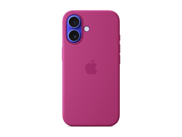 Apple - Protective cover for mobile phone - MagSafe compatibility - silicone - Fuchsia - for iPhone 16