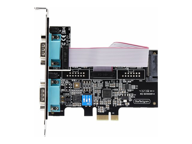 StarTech.com 2-Port Serial PCIe Card, Dual-Port PCI Express to RS232/RS422/RS485 (DB9) Serial Card, Low-Profile Brackets Incl., 16C1050 UART, TAA-Compliant, Windows/Linux, TAA Compliant - Level-4 ESD Protection (2S232422485-PC-CARD) - serial adapter - PCI