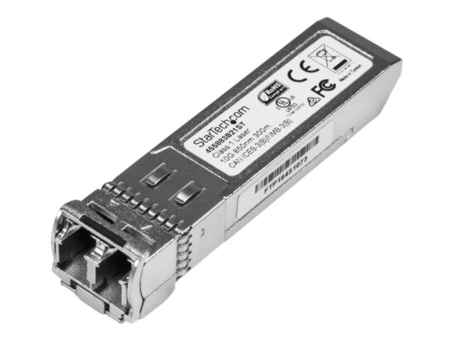 Startech HPE 455883-B21 Compatible SFP+ Module, 10GBASE-SR, 10GbE Multi Mode (MMF) Fiber Optic Transceiver, LC 300m, 850nm, DDM, HPE 6120XG, 6120G, Flex Fabric, Mini GBIC Transceiver - Lifetime Warranty (455883B21ST) - SFP+ transceiver module (equivalent