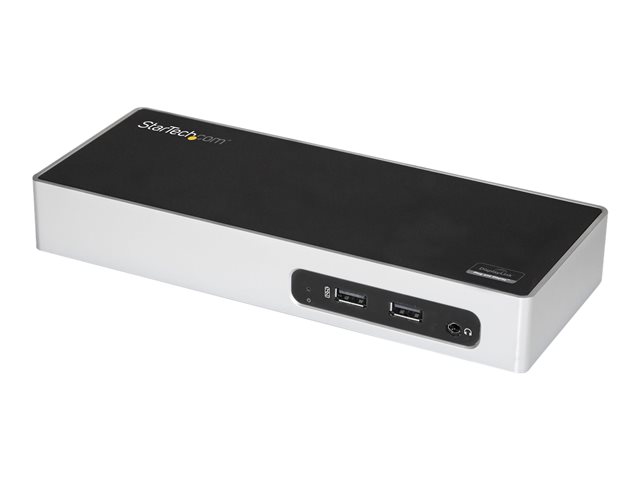Startech USB 3.0 Docking Station, Dual Monitor Laptop Docking Station with HDMI & DVI/VGA Video, 6-port USB 3.1 Gen 1 5Gbps Hub, GbE, Audio, Universal USB Type-A Dock, Windows & Mac - Dual Display Dock (DK30ADD) - Docking station - USB - DVI, HDMI - 1GbE