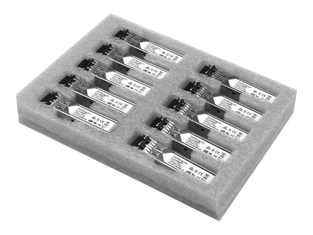 Startech Cisco GLC-SX-MM Compatible SFP Module, 1000BASE-SX, 1GbE Multimode Fiber MMF Optic Transceiver, 1GE Gigabit Ethernet SFP, LC 550m, 850nm DDM, Cisco IE3200, IE3300, ME1200 - Lifetime Warranty (GLCSXMM10PST) - SFP (mini-GBIC) transceiver module (eq