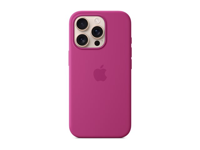 Apple - Protective cover for mobile phone - MagSafe compatibility - silicone - Fuchsia - for iPhone 16 Pro