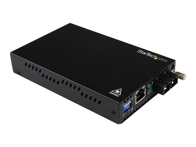 Startech Multimode (MM) SC Fiber Media Converter for 1Gbe Network - 550m Range - Gigabit Ethernet -Remote Monitoring - 850nm (ET91000SC2) - Fibre media converter - 1GbE - 1000Base-LX, 1000Base-SX, 1000Base-T - RJ-45 / SC multi-mode - up to 550 m - 850 nm