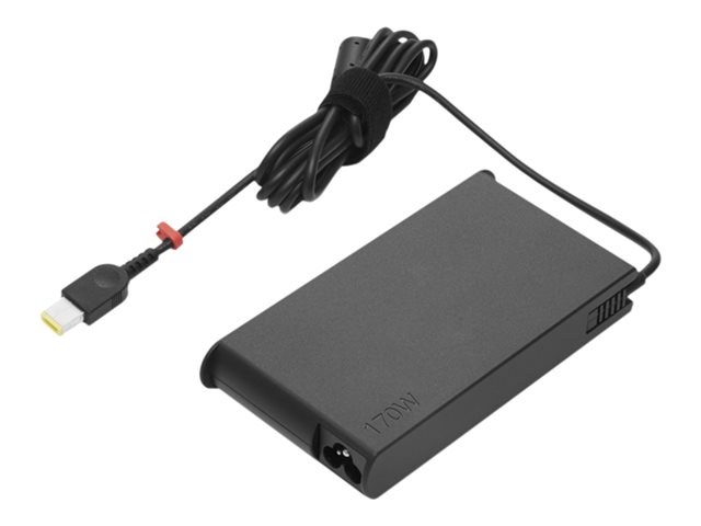 Lenovo ThinkPad 170W Slim AC Adapter (Slim-tip) - Power adapter - AC 100-240 V - 170 Watt - black - for ThinkPad P1 Gen 5, P15v Gen 2, P15v Gen 3, P16 Gen 1, T15p Gen 2, X1 Extreme Gen 5