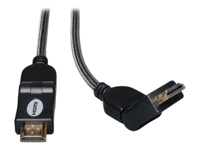 Eaton Tripp Lite Series High-Speed HDMI Cable with Swivel Connectors, Digital Video with Audio, UHD 4K (M/M), 10 ft. (3.05 m) - HDMI cable - 3 m