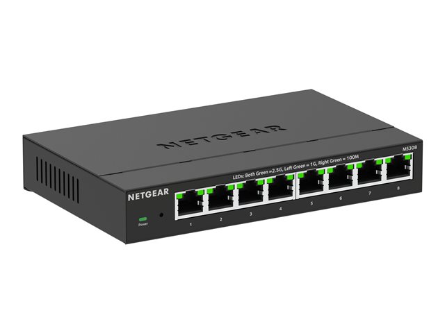 NETGEAR MS308 - Switch - multi-gigabit - unmanaged - 8 x 100/1000/2.5G - desktop, wall-mountable