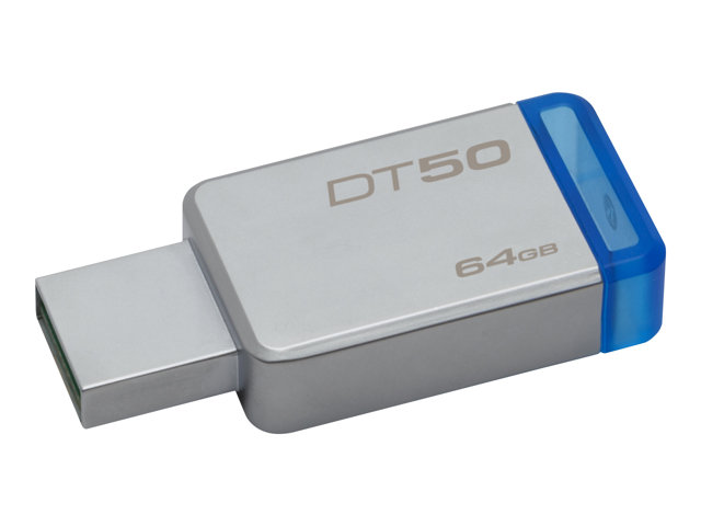 Kingston DataTraveler 50 - USB flash drive - 64 GB - USB 3.1 - blue
