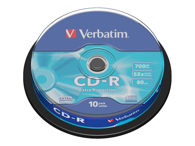 CDR 80MIN 700MB 52X EXTRAPROTECTION 10PK SPINDLE
