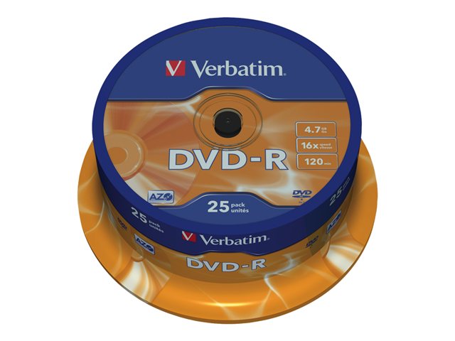 DVD-R X25 SPINDLE 4.7GB 16X SPEED