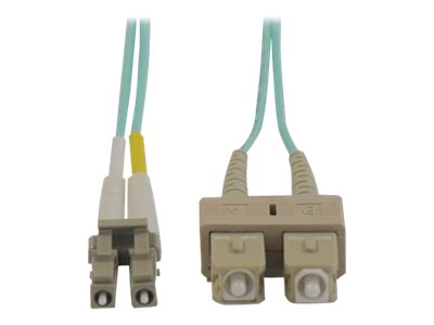 Eaton Tripp Lite Series 10Gb Duplex Multimode 50/125 OM3 LSZH Fiber Patch Cable (LC/SC) - Aqua, 1M (3 ft.) - patch cable - 1 m - aqua blue
