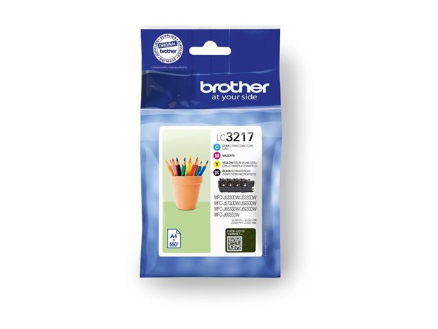 Brother LC3217 Value Pack - 4-pack - black, yellow, cyan, magenta - original - ink cartridge - for Brother MFC-J5335DW, MFC-J5730DW, MFC-J5930DW, MFC-J6935DW