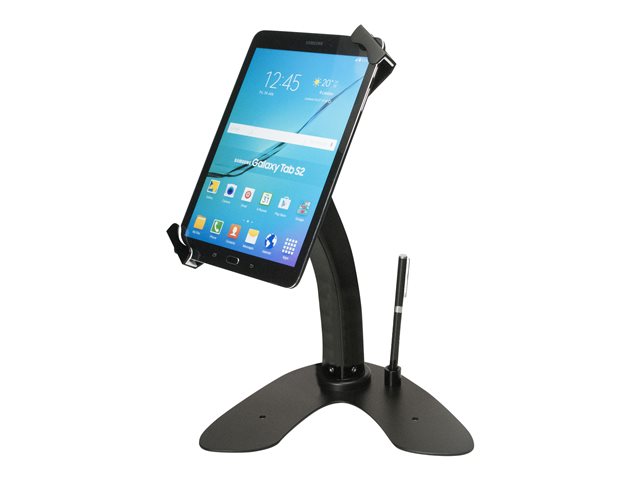 UNIVERSAL SECURE KIOSK W/LOCKNG HOLDER ANTI-THEFT CABLE BLACK