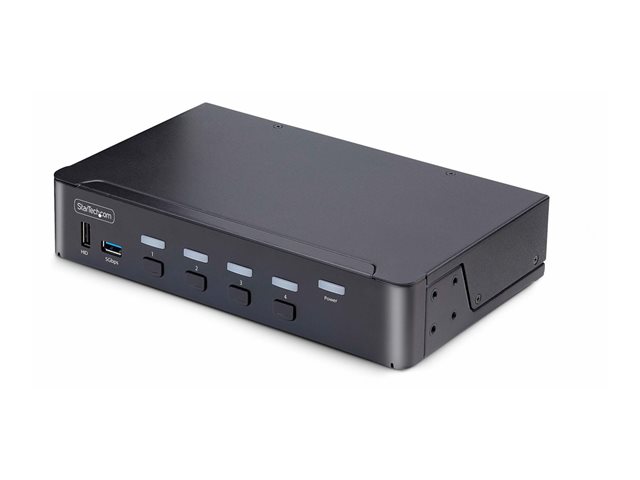 StarTech.com 4-Port DisplayPort 1.4 KVM Switch, 8K 60Hz / 4K 144Hz, 2x USB 3.0 Ports, 4x USB 2.0 Ports, Hotkey Switching, TAA Compliant (D86A2-4-PORT-8K-KVM) - KVM / audio / USB switch - 4 ports - TAA Compliant