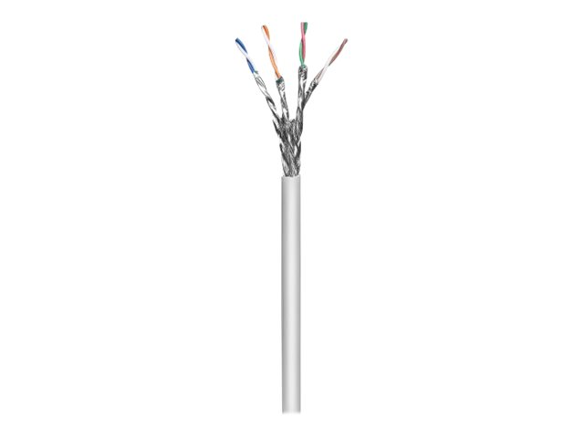 Intellinet Network Bulk Cat6a Cable, 23 AWG, Solid Wire, 305m, Grey, Copper, S/FTP, LSZH, CPR-Dca Rated, Drum - bulk cable - 305 m - grey