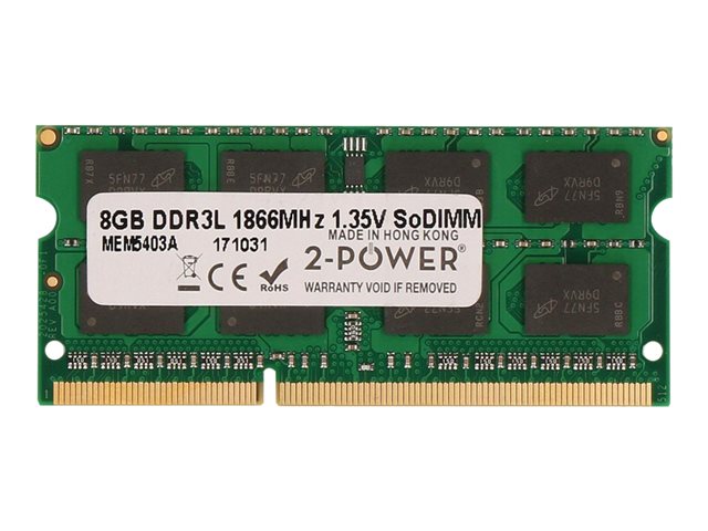 2-Power - DDR3L - module - 8 GB - SO-DIMM 204-pin - 1866 MHz / PC3L-14900 - unbuffered