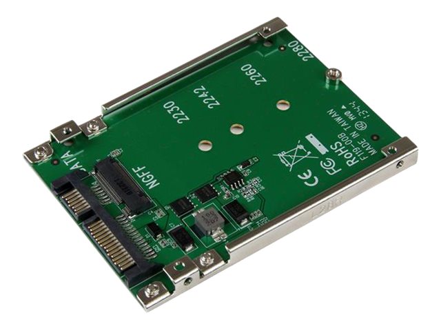 StarTech.com M.2 SATA SSD to 2.5in SATA Adapter - M.2 NGFF to SATA Converter - 7mm - Open-Frame Bracket - M2 Hard Drive Adapter (SAT32M225) - Storage controller - 1 Channel - SATA 6Gb/s - SATA 6Gb/s - for P/N: BRACKET125PT, BRACKET125PTP, SATERASER4, SDOC