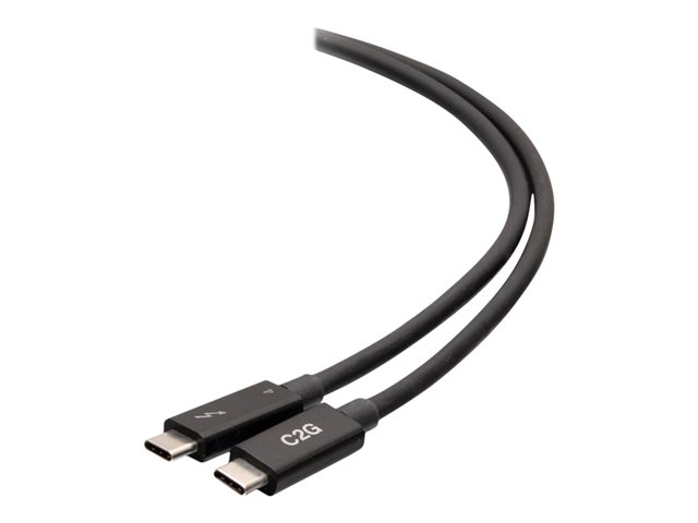 C2G 6ft Thunderbolt 4 USB C Active Cable - USB C to USB C - 40Gbps - M/M - Thunderbolt cable - 24 pin USB-C (M) to 24 pin USB-C (M) - USB 3.2 / DisplayPort 2.1 / Thunderbolt 4 - 30 V - 1.83 m - USB Power Delivery (100W), 8K60Hz support, 4K60Hz (4096 x 216
