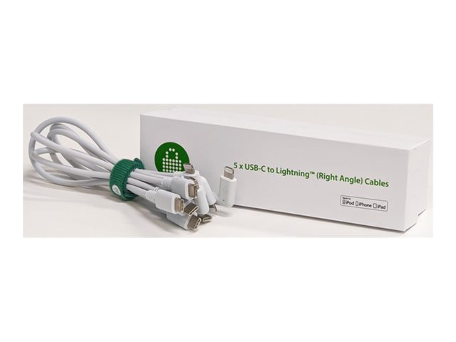INCHUSB-C to MFI Lightning Cable with Right Angle (0.3m Set of 5) INCH
