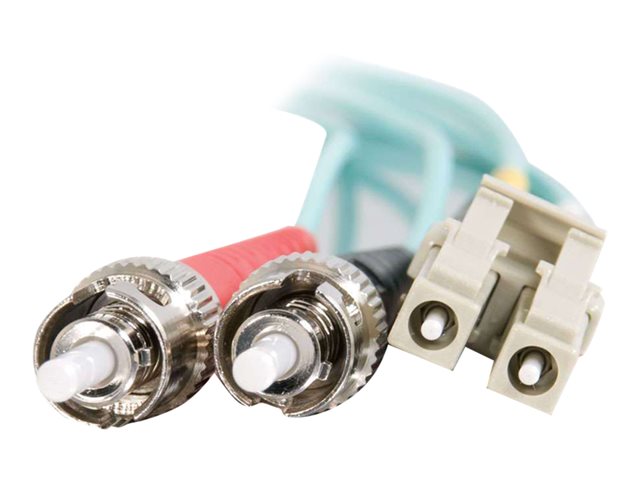 C2G LC-ST 10Gb 50/125 OM3 Duplex Multimode PVC Fiber Optic Cable (LSZH) - network cable - 1 m - 1 m - aqua
