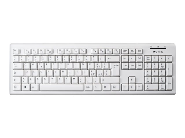 WHITE USB KEYBOARD IT ITALIAN QWERTY LAYOUT IT 1.8M I