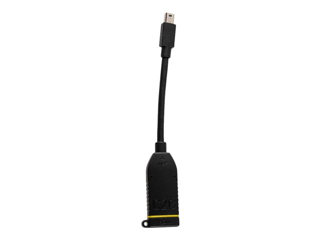 C2G 4K HDMI Dongle Adapter Ring with Mini DisplayPort, DisplayPort, and USB C - Retractable Universal Mount - Video adapter kit - black - 4K support