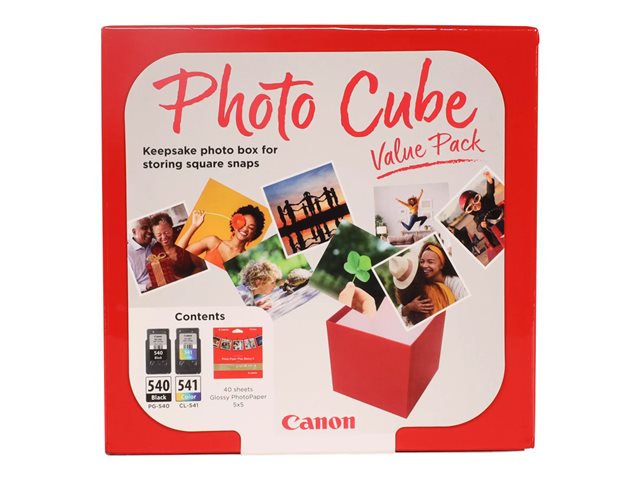 Canon PG-540/CL-541 Photo Value Pack - Glossy - 0.27 mm - 2-pack - colour (cyan, magenta, yellow), pigmented black - original - box - ink tank / paper kit - for PIXMA MG3250, MG3550, MG3650, MG4250, MX395, MX455, MX475, MX525, MX535, TS5150, TS5151