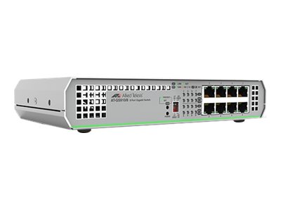Allied Telesis CentreCOM AT-GS910/8 - Switch - unmanaged - 8 x 10/100/1000 - desktop