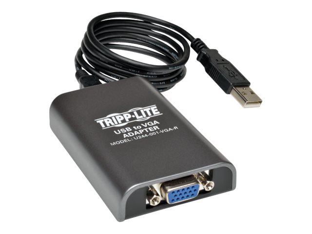 Eaton Tripp Lite Series USB 2.0 to VGA Dual Multi-Monitor External Video Graphics Card Adapter 1080p 60Hz - external video adapter