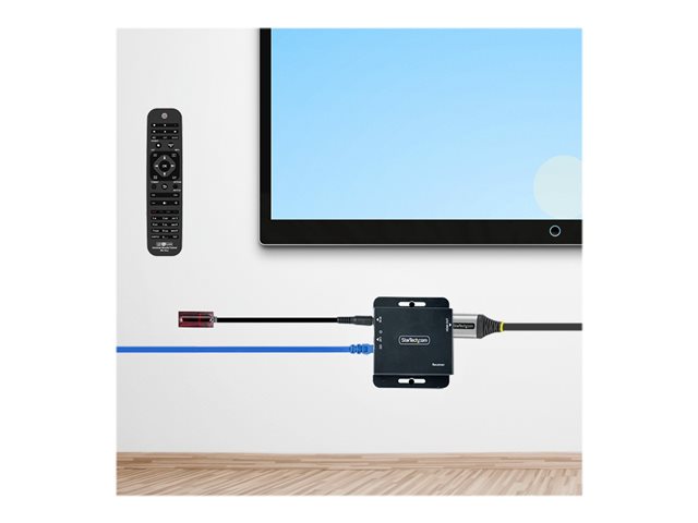 Startech HDMI Extender over CAT6/CAT5, 4K 30Hz/130ft (40m) or 1080p 60Hz/230ft (70m) Video Extender, 4K HDMI over Ethernet Extender, PoC HDMI Transmitter and Receiver Kit, IR Extension - Local Video Output - Video/audio extender - HDMI - over CAT 5/6 - up
