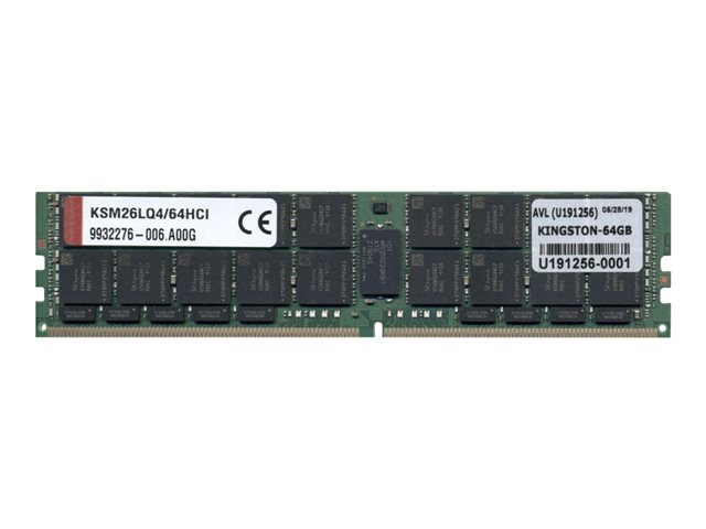 Kingston Server Premier - DDR4 - module - 64 GB - LRDIMM 288-pin - 2666 MHz / PC4-21300 - CL19 - 1.2 V - Load-Reduced with parity - ECC