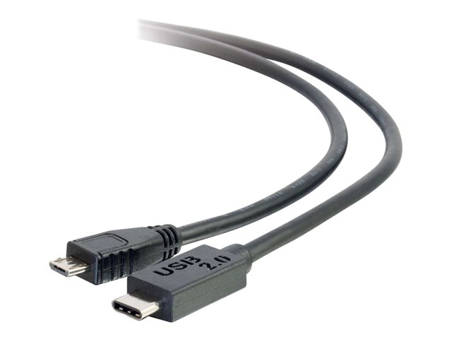 C2G 2m USB 2.0 USB Type C to USB Mini B Cable M/M - USB C Cable Black - USB-C cable - mini-USB Type B to 24 pin USB-C - 2 m