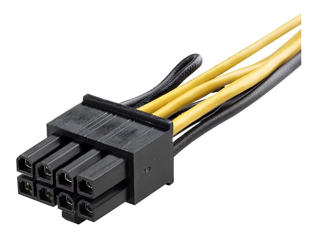 StarTech PCI Express 6 pin to 8 pin Power Adapter Cable - Power adapter - 6 pin PCIe power (F) to 8 pin PCIe power (M) - 15.5 cm - yellow - for P/N: ATX2POWER430, ATX2POWER530