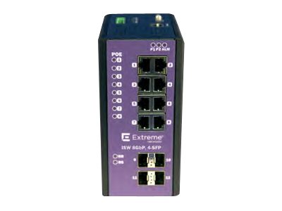 Extreme Networks ExtremeSwitching Industrial Ethernet Switches ISW 8GBP,4-SFP - switch - 8 ports - Managed