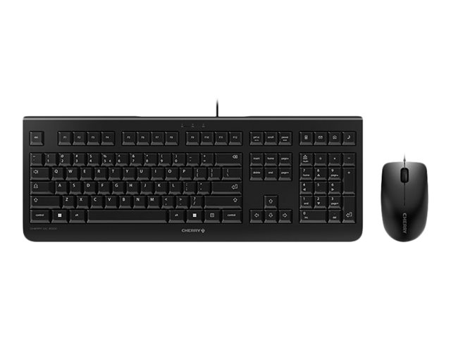 CHERRY DC 2000 - keyboard and mouse set - US - black Input Device