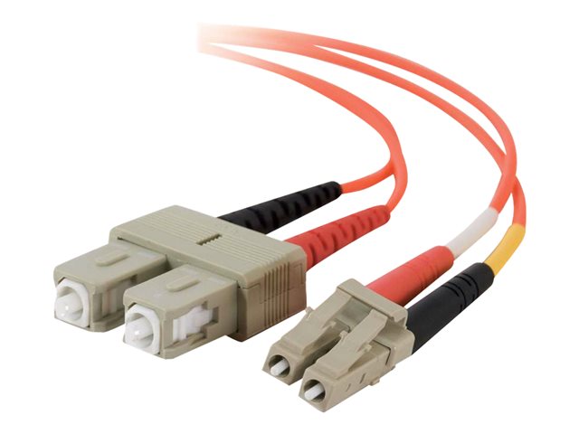 C2G Low-Smoke Zero-Halogen - Patch cable - LC multi-mode (M) to SC multi-mode (M) - 2 m - 2 m - fibre optic - 62.5 / 125 micron - orange