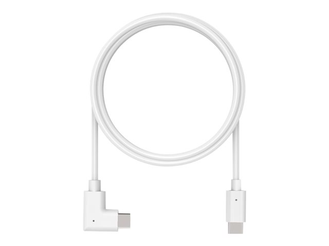 Compulocks 6ft Charge & Data USB-C to USB-C 90-Degree Cable Right Angle - USB cable - USB-C (M) straight to USB-C (M) right-angled - 1.83 m - white - for Compulocks BrandMe, Space Flex, Space Kiosk, Space Rail, Space Reach, Space Rise