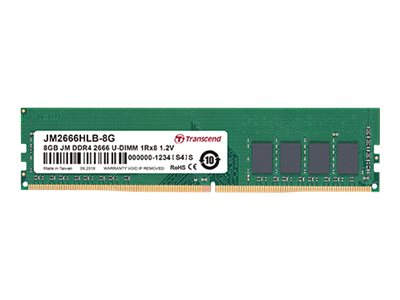 Transcend JetRAM - DDR4 - module - 8 GB - DIMM 288-pin - 2666 MHz / PC4-21300 - unbuffered