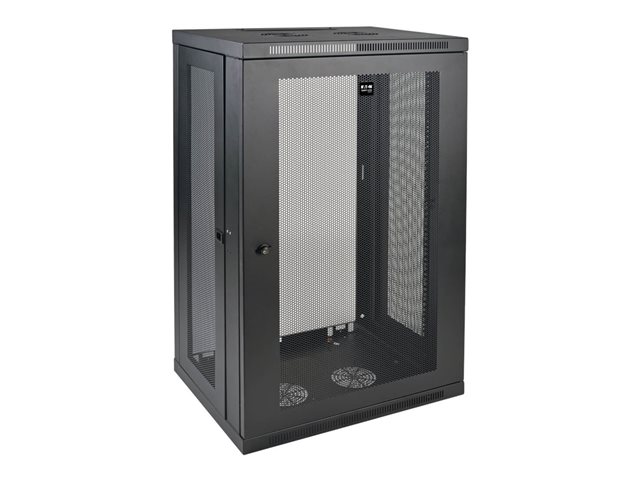 Eaton Tripp Lite Series 21U Wall Mount Rack Enclosure Server Cabinet w/ Door and Side Panels - Rack cabinet - wall mountable - black - 21U - 19"