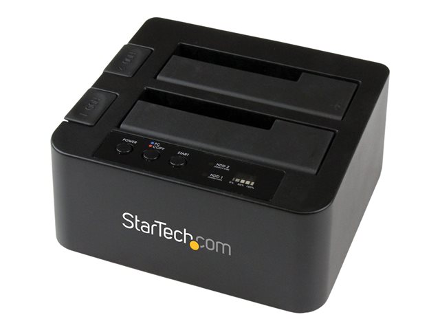 StarTech.com Dual Bay Hard Drive Duplicator, Standalone USB 3.0 (5 Gbps) eSATA to 2.53.5 SATA III HDDSSD ClonerCopier, Hard Drive Docking Station - Hard Disk Cloner - storage controller - SATA 6Gb/s - USB 3.0