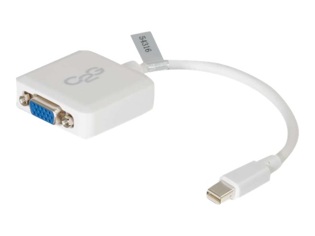 C2G 20cm Mini DisplayPort to VGA Adapter - Thunderbolt to VGA Converter M/F - White - DisplayPort cable - 20 cm