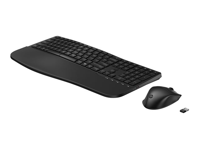 HP 685 - keyboard and mouse set - dual mode, 3-zone layout, multi-device, 23 programmable keys, OS Auto-Detection, low profile key travel full size - UK - black - Smart Buy Input Device