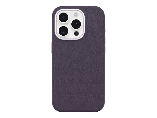 OtterBox Symmetry Series - Back cover for mobile phone - MagSafe compatibility - cactus leather, polyurethane - plum luxe (purple) - for Apple iPhone 15 Pro