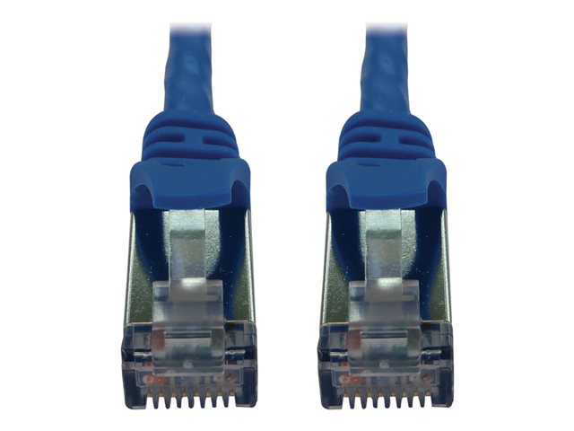 Eaton Tripp Lite Series Cat6a 10G Snagless Shielded Slim STP Ethernet Cable (RJ45 M/M), PoE, Blue, 1 ft. (0.3 m) - network cable - 30 cm - blue