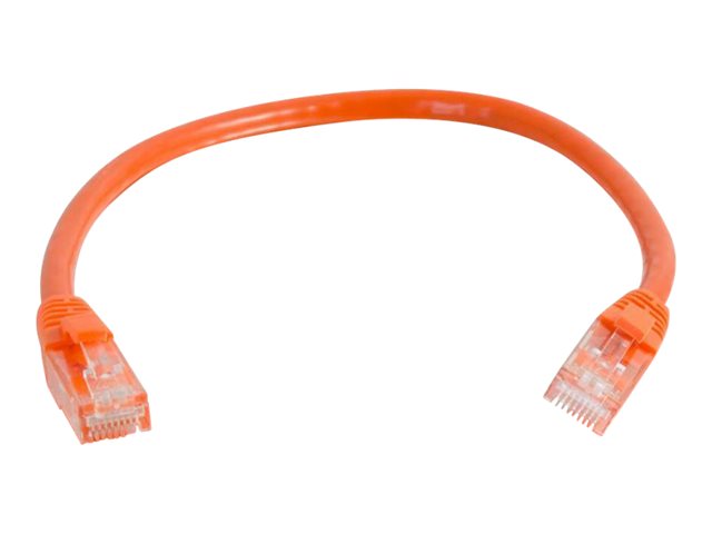 C2G Cat6 Booted Unshielded (UTP) Network Patch Cable - Patch cable - RJ-45 (M) to RJ-45 (M) - 50 cm - UTP - CAT 6 - molded, snagless, stranded - orange