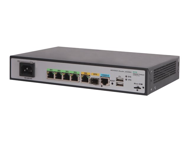 HPE MSR954 - Router 4-port switch - 1GbE - rack-mountable