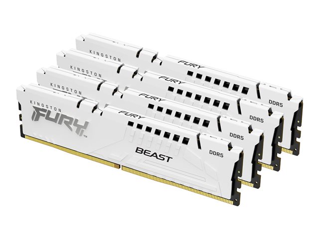 Kingston FURY Beast - DDR5 - kit - 128 GB: 4 x 32 GB - DIMM 288-pin - 5200 MT/s / PC5-41600 - CL40 - 1.25 V - on-die ECC