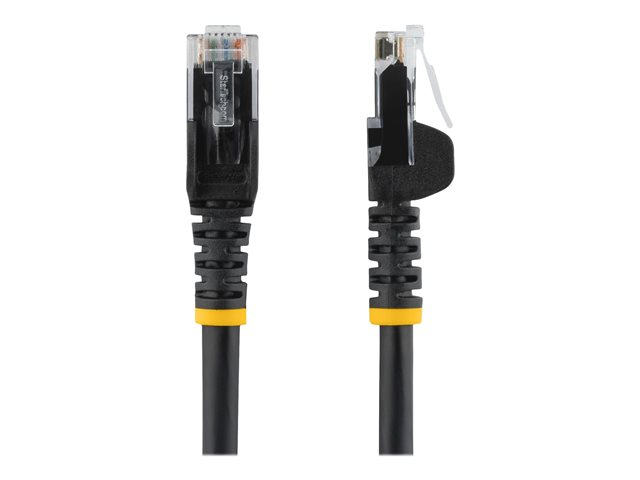 StarTech.com 2m CAT6 Ethernet Cable, 10 Gigabit Snagless RJ45 650MHz 100W PoE Patch Cord, CAT 6 10GbE UTP Network Cable w/Strain Relief, Black, Fluke Tested/Wiring is UL Certified/TIA - Category 6 - 24AWG (N6PATC2MBK) - Patch cable - RJ-45 (M) to RJ-45 (M