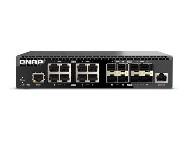 QNAP QSW-M3216R-8S8T - switch - 16 ports - Managed - rack-mountable