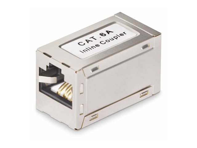StarTech.com Shielded RJ45 Coupler, Inline Cat6a Coupler, F/F - network coupler - silver