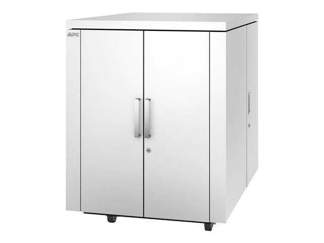 APC NetShelter CX Secure Soundproof Server Room in a Box Enclosure - Shock Packaging - Rack cabinet - with power distribution unit - white - 18U - 19"